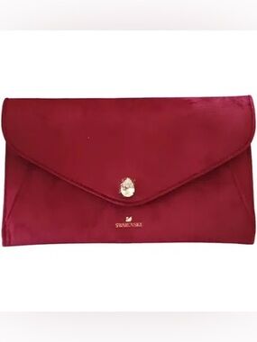 Swarovski Burgundy Envelope Holiday Clutch Purse